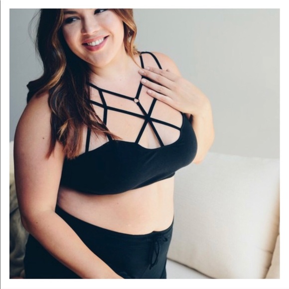 intimates sleepwear sexy plus size caged bralette poshmark plus size caged bralette